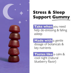Packaging side view of BACH RESCUE PLUS Sleep & Stress Gummies
