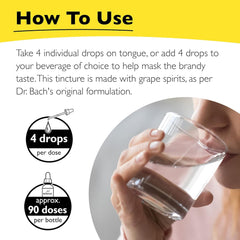 Person placing four drops on their tongue