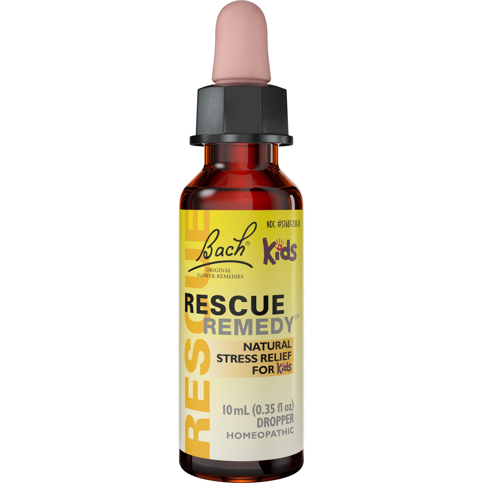 Bach Rescue Remedy Kids Dropper 10mL bottle on white background