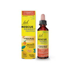 Front view of Bach Rescue Remedy Orange Mango 20ml bottle