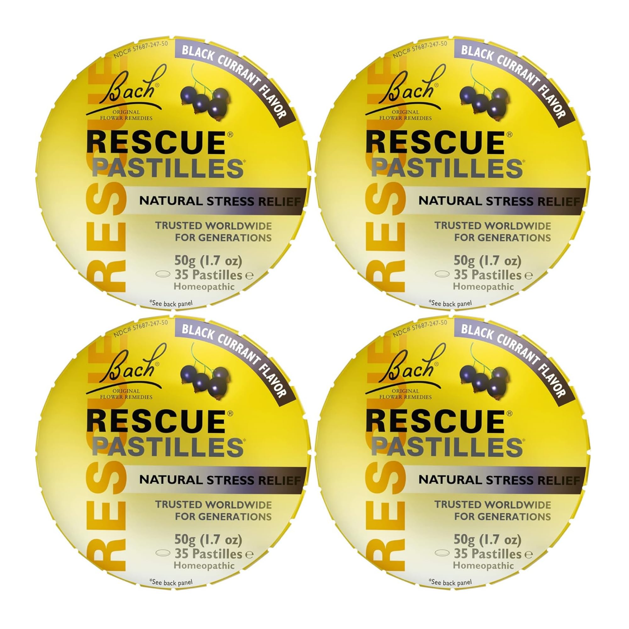 Bach Rescue Remedy Pastilles Black Currant 50g package