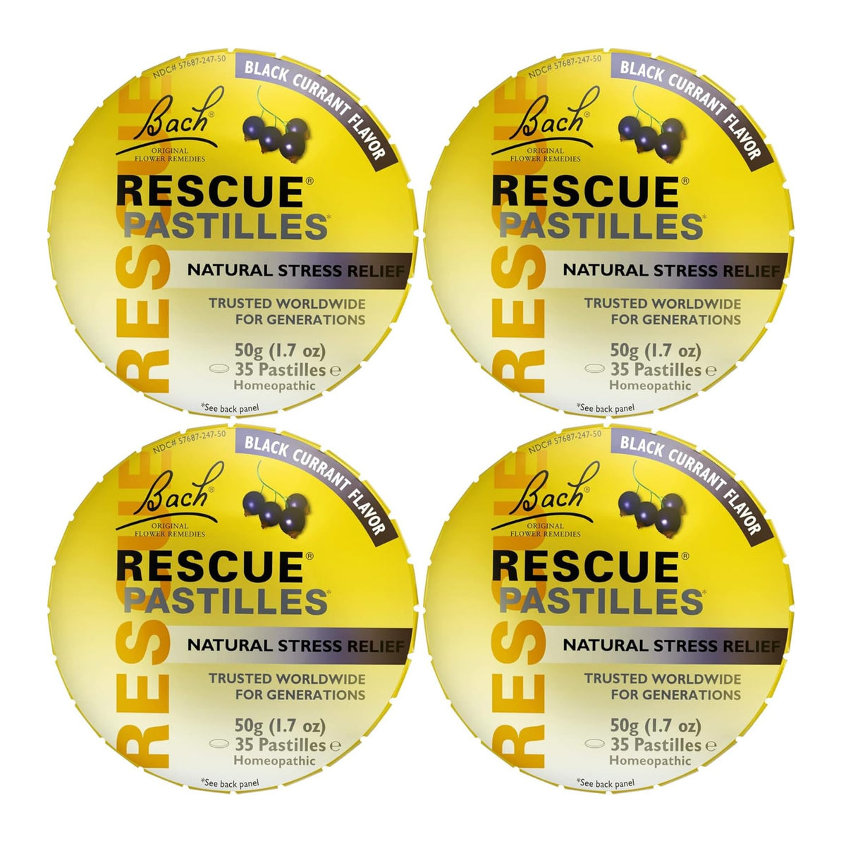 Bach Rescue Remedy Pastilles Black Currant 50g package