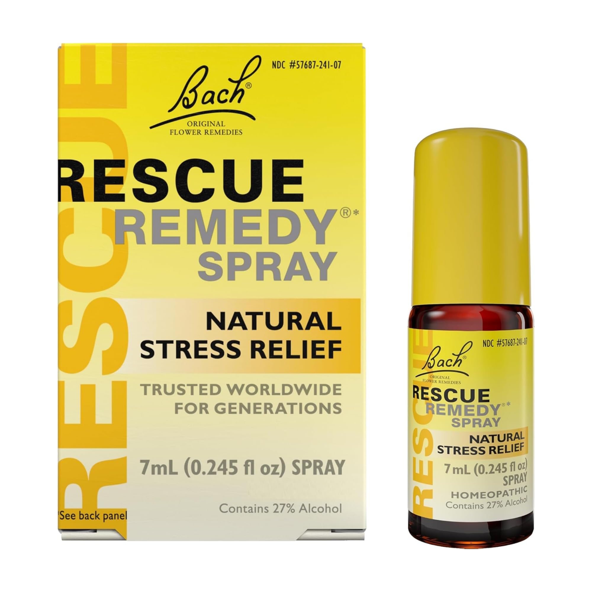 Bach Rescue Remedy Spray bottle 0.245 fl oz standing