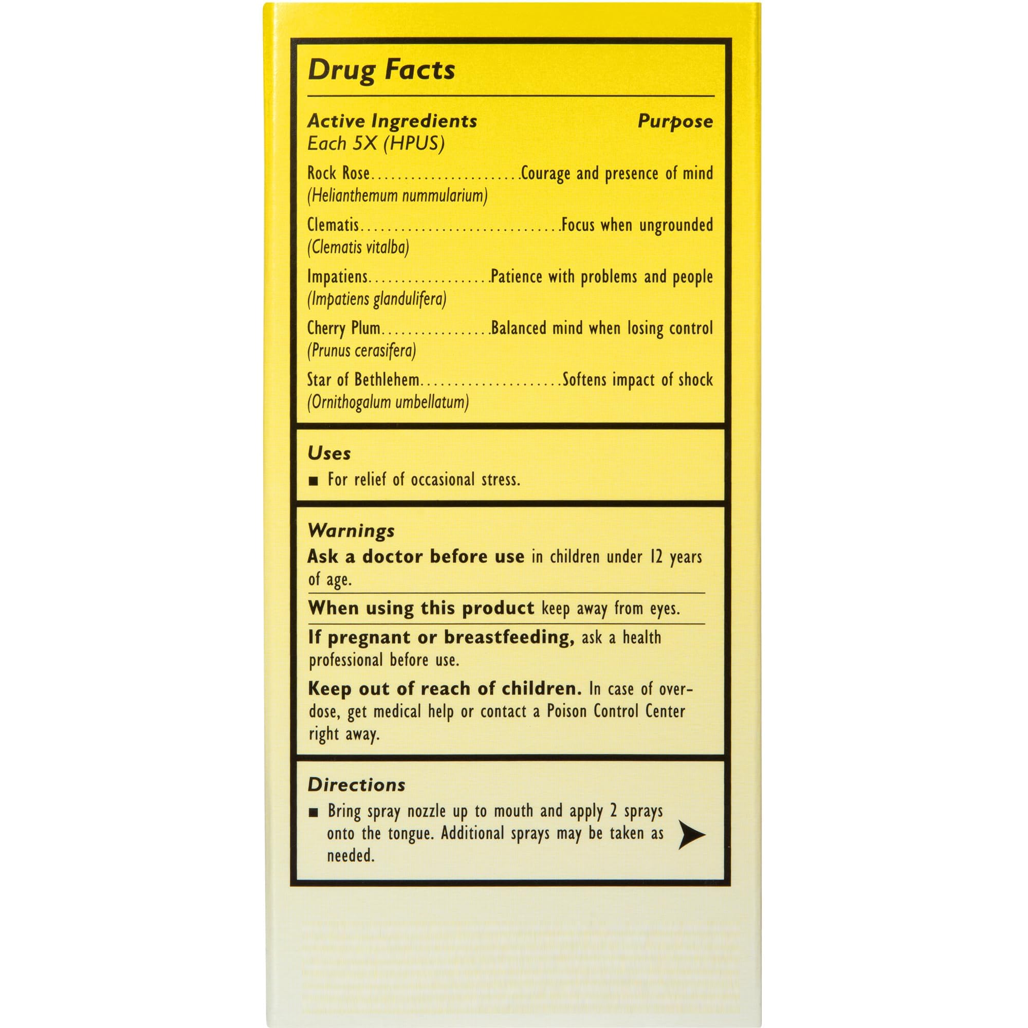 Bottle label highlighting original flower extract blend