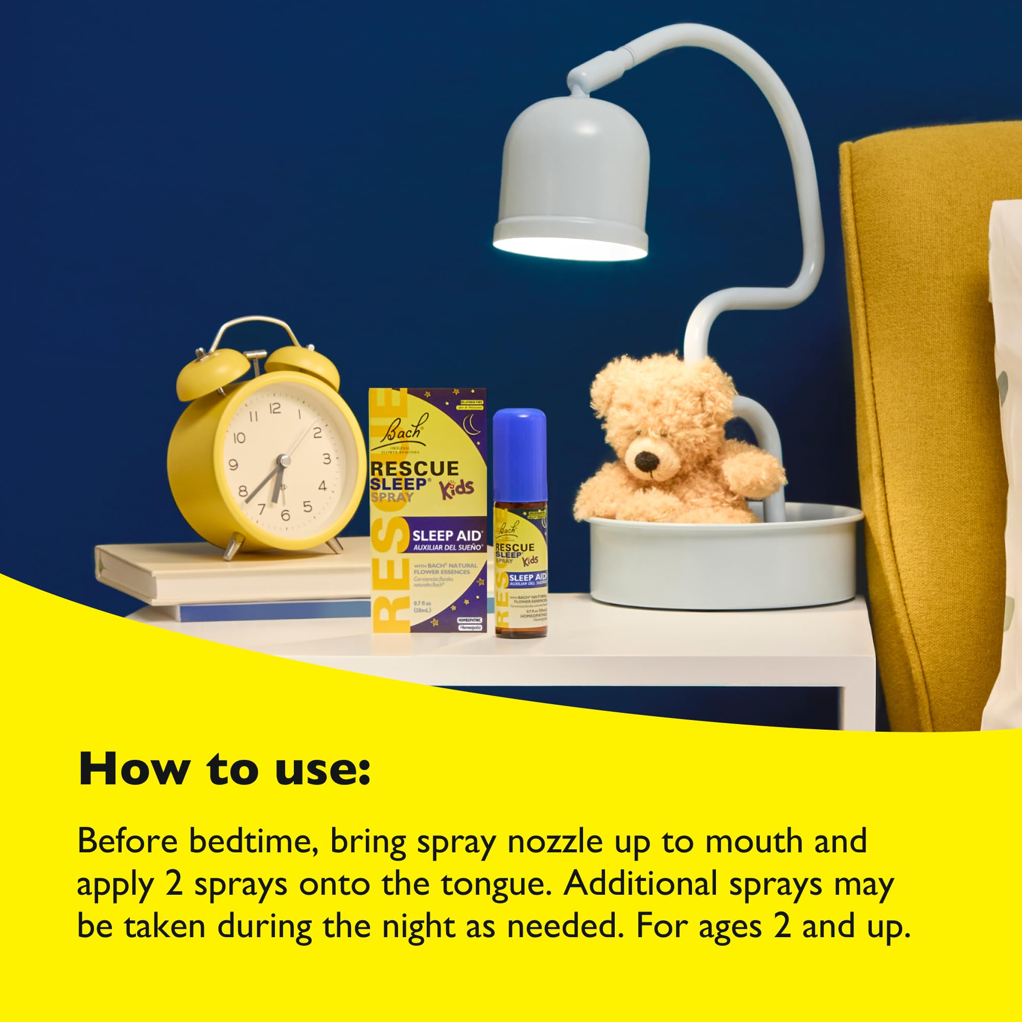 RESCUE Sleep Kids Spray bottle with 20mL label and logo