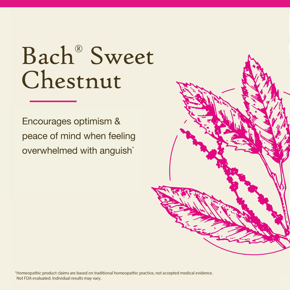 Sweet Chestnut remedies packaging and label