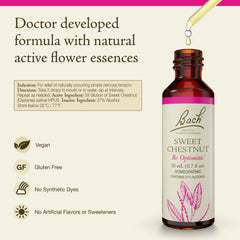 Be Optimistic Sweet Chestnut label on bottle