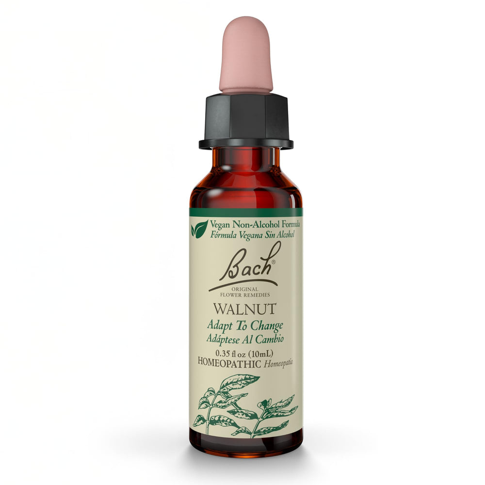 Bach Walnut non-alcohol formula bottle with dropper