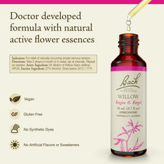 Willow Forgive & Forget label close-up on bottle