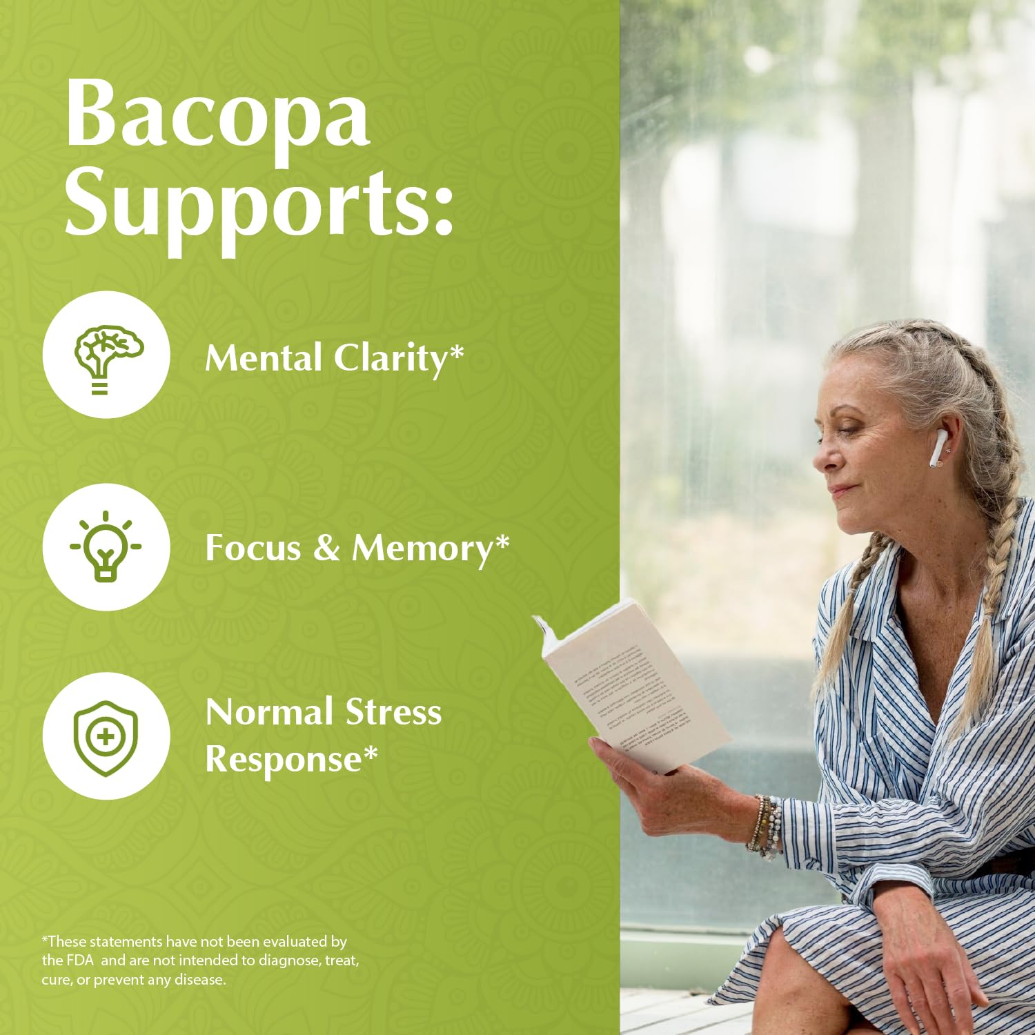 Bacopa Monnieri extract ingredients graphic