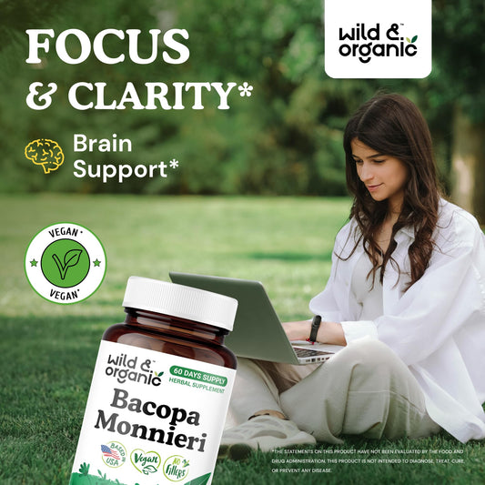 Bottle of Bacopa Monnieri (Brahmi) capsules