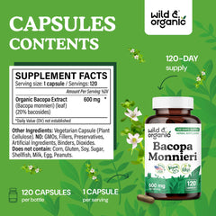 Close-up of Bacopa Monnieri capsules