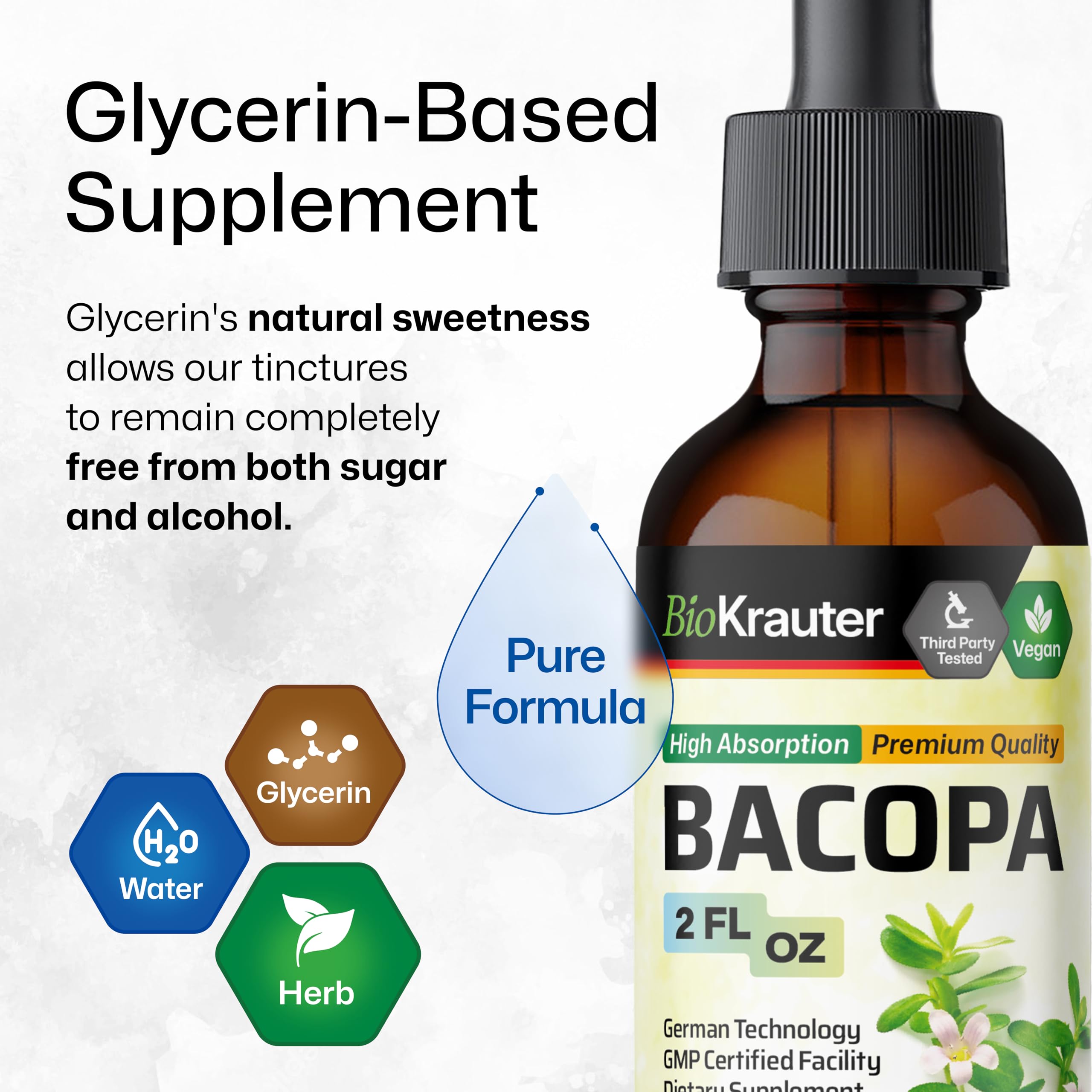 Alcohol-free Bacopa Monnieri drops
