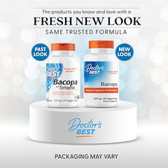 Close-up of Doctor's Best Bacopa with Synapsa bottle
