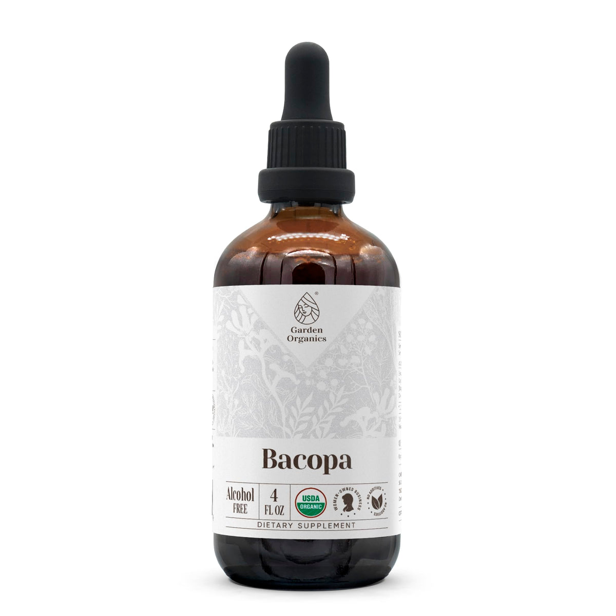 Bacopa USDA Organic Alcohol-Free Tincture bottle 4 oz