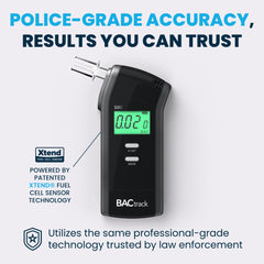 S80 breathalyzer with batteries inserted for operation