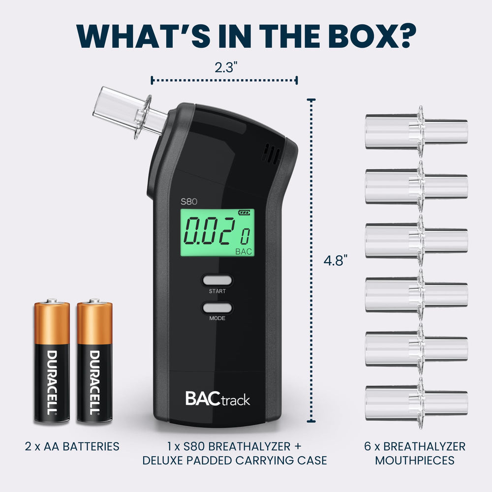 Portable breath alcohol tester for personal and professional use