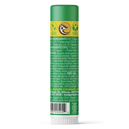 Badger Bug Repellent Stick being applied to skin for mess-free outdoor protection.