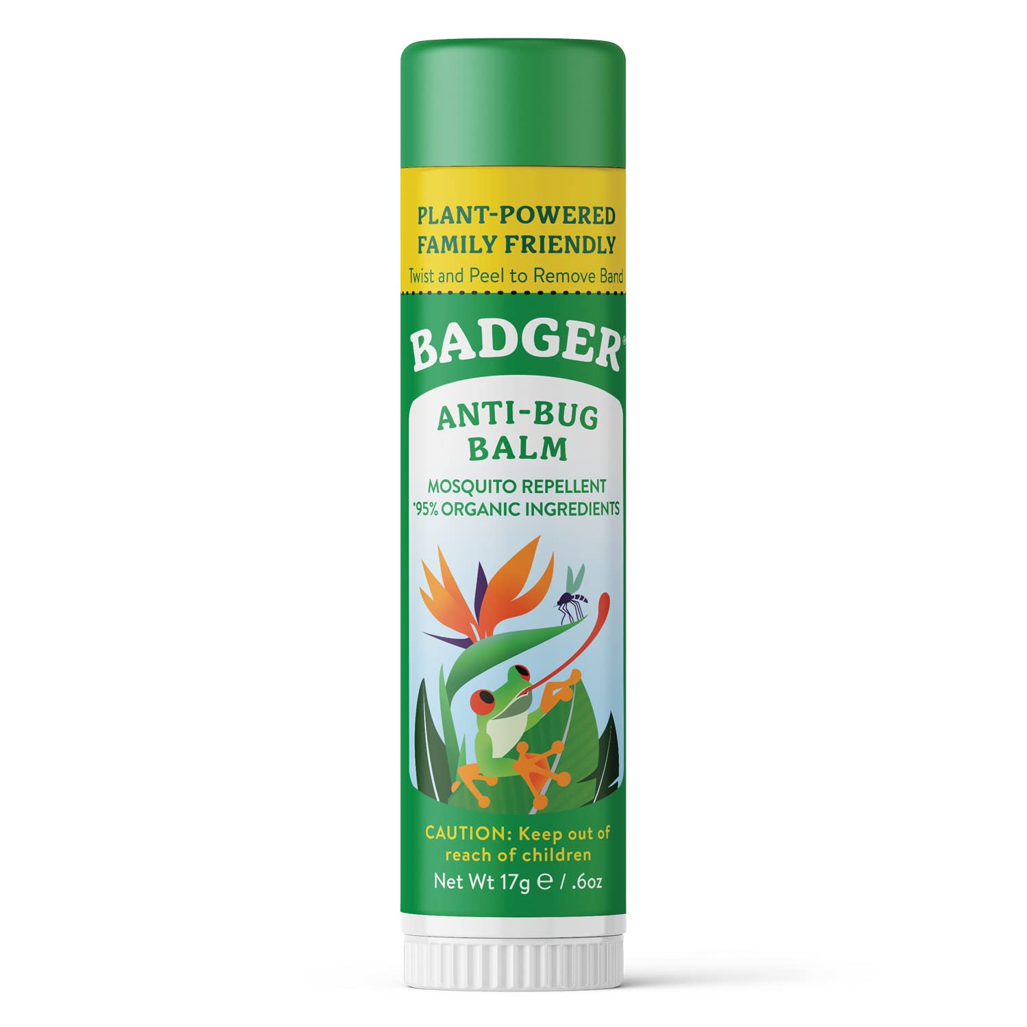 Badger Bug Repellent Stick packaging shows citronella scent for family protection on the go.