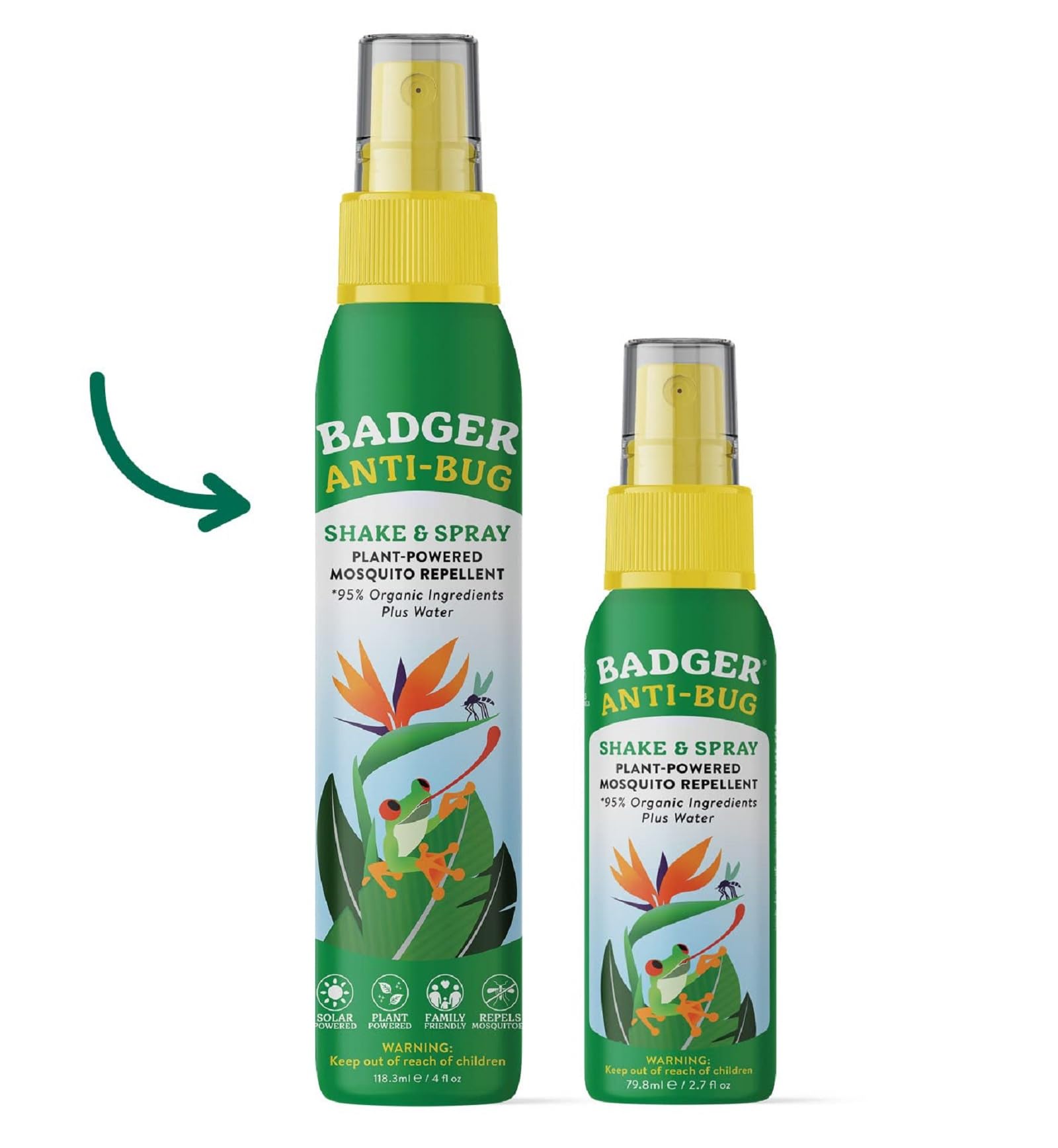 Badger Bug Spray aluminum bottle emphasizes durable, recyclable packaging