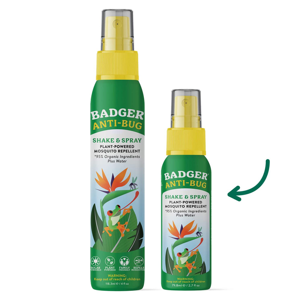 Badger Bug Spray pump allows easy, family-friendly application.