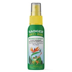 Badger Bug Spray travel-size bottle demonstrates portable, chemical-free insect protection.