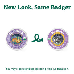Badger Night Night Balm texture shown for easy skin application.