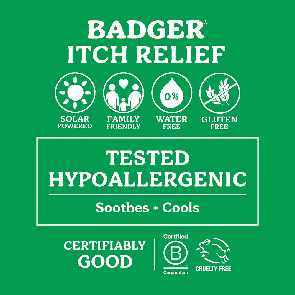 Badger Organic oatmeal menthol texture close-up showing natural cooling and relief.