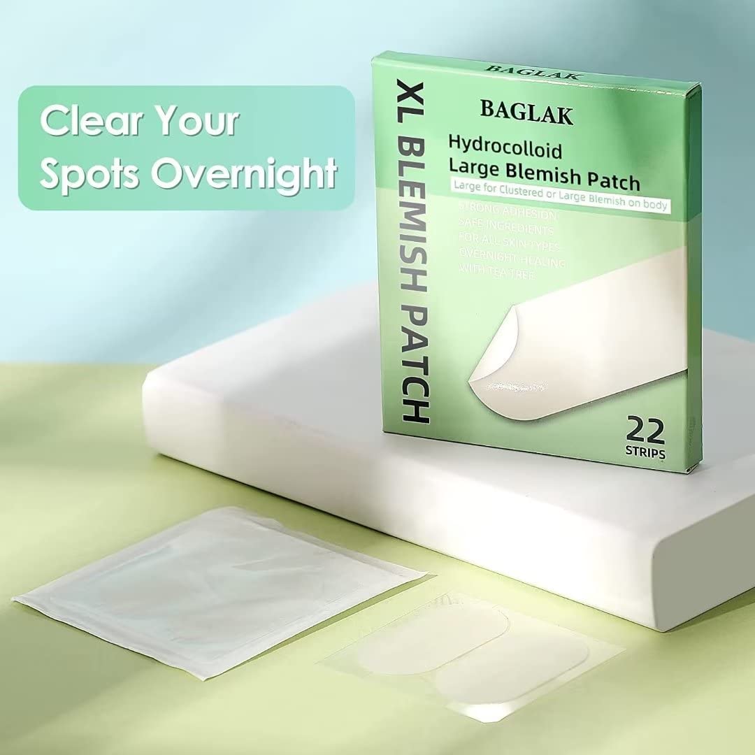 BAGLAK hydrocolloid patch demonstrates oil absorption and protective barrier.