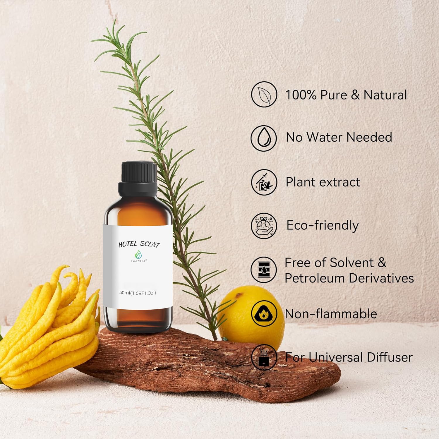 BAIESHIJI diffuser-room-ambience captures luxurious hotel-inspired ambiance for living spaces.