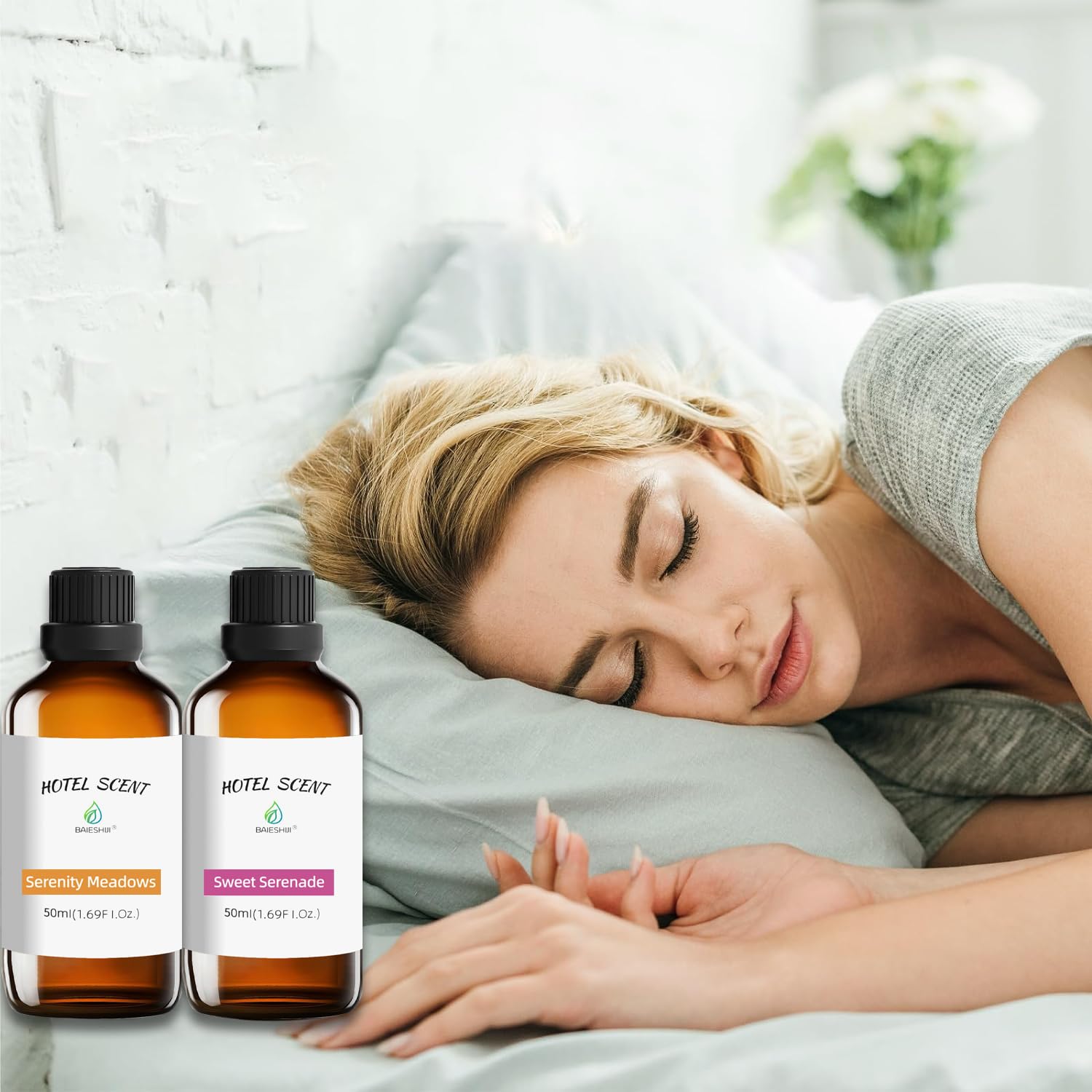 BAIESHIJI eco-friendly-fragrance-oil emphasizes safe, non-flammable, family-friendly use in any room.