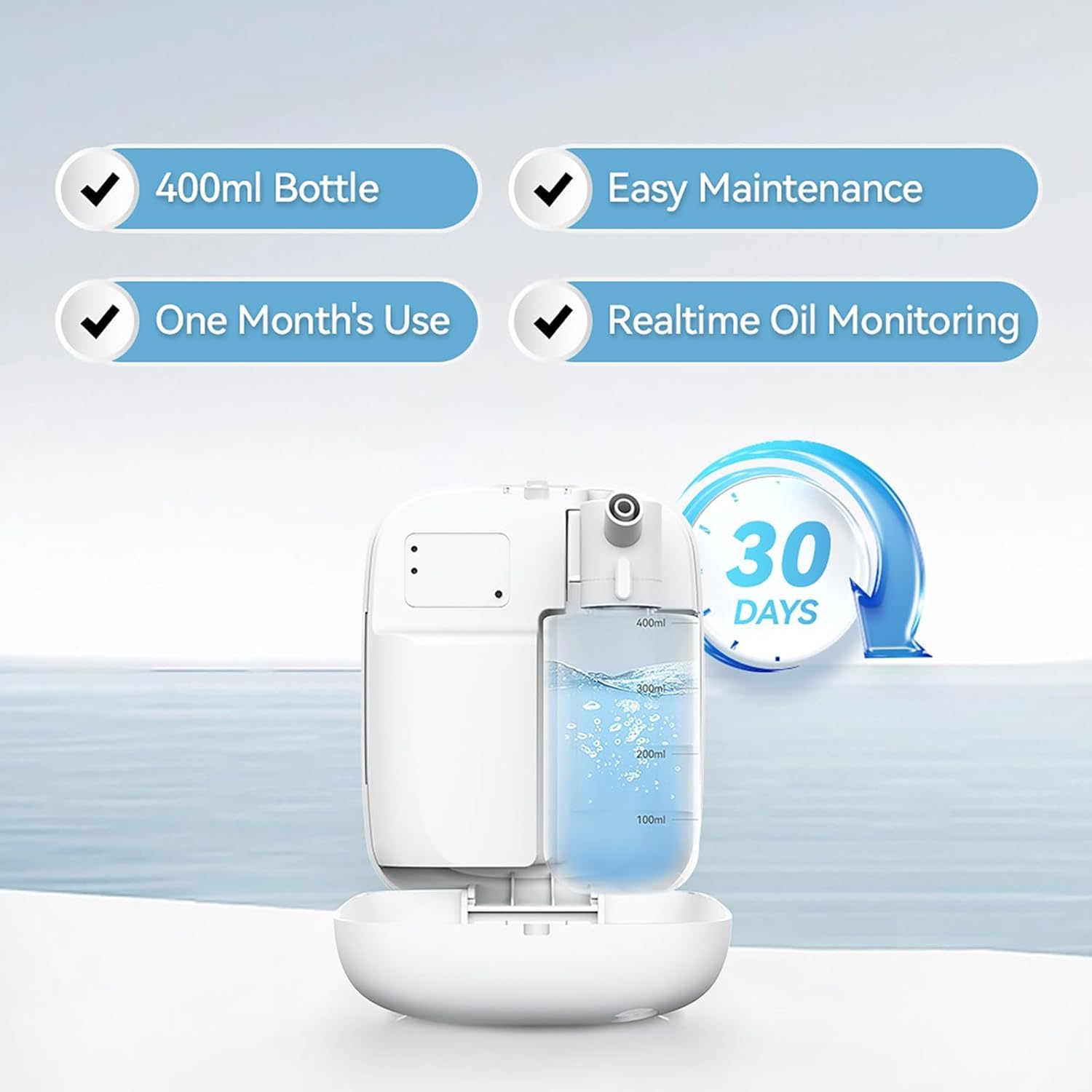 Close-up of diffuser nozzle and control interface