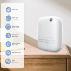 Scent machine in a hotel-like hospitality setting