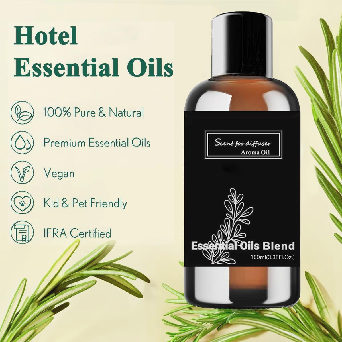 Complete BAIESHIJI kit: diffuser, oil, and components