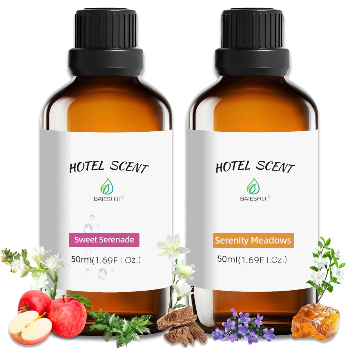 BAIESHIJI Serenity Meadows bottle pour for long-lasting luxury fragrance in your space.