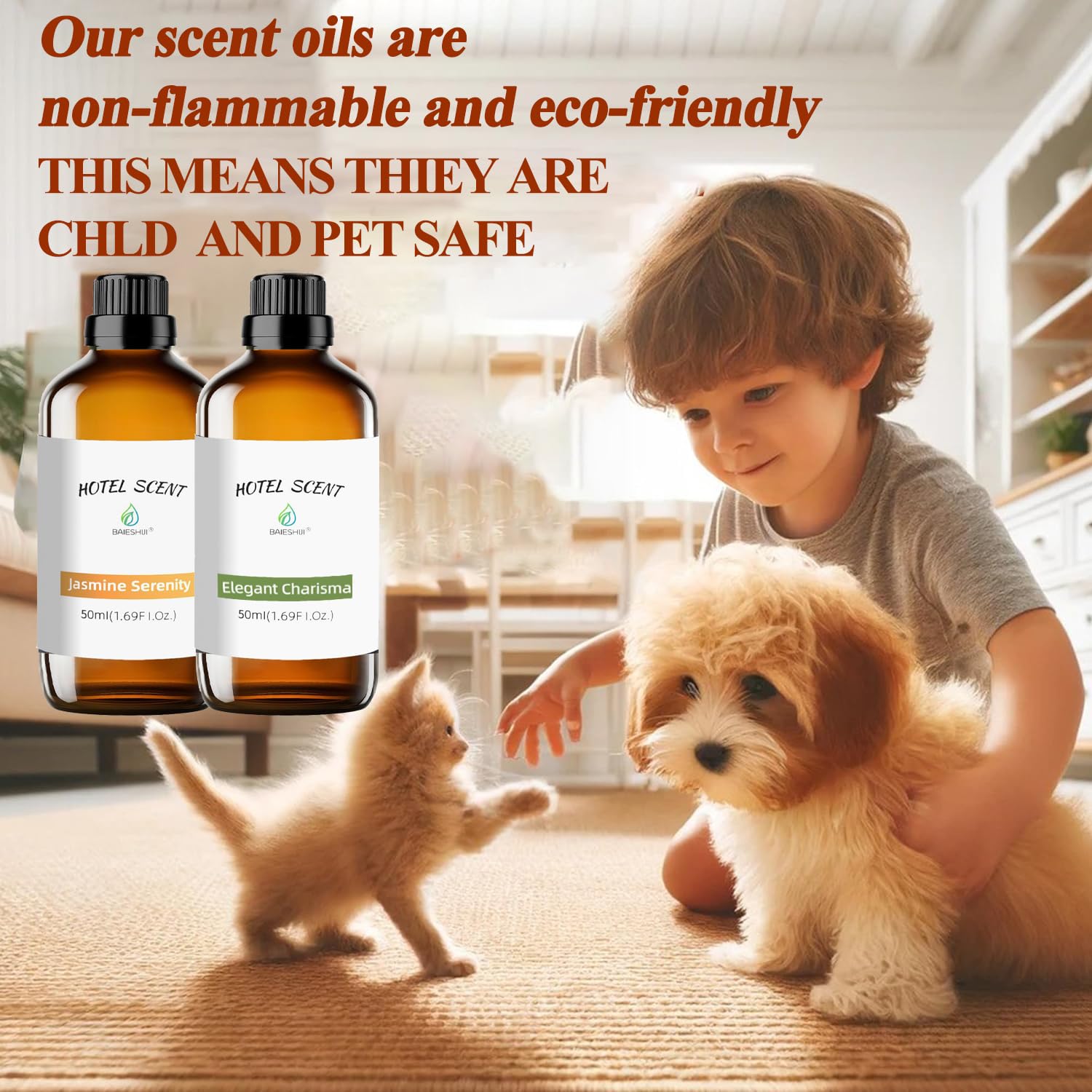 BAIESHIJI Sweet Serenade sandalwood base note provides warm, cozy fragrance.