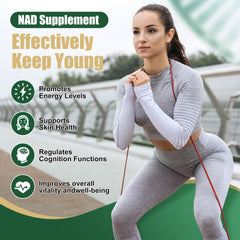 Label of BAKAKOUL NAD Supplement with ingredients and endorsements
