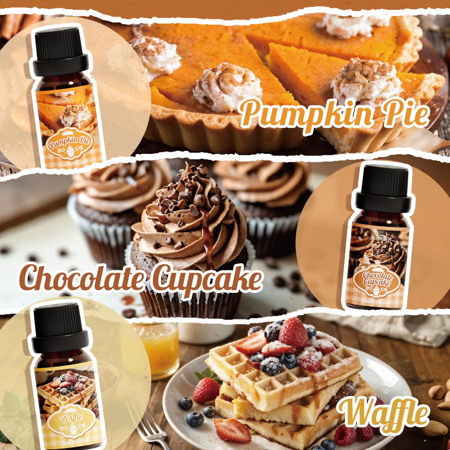 SNOWSEN Dessert Fragrance Oil bottle with Gingerbread scent
