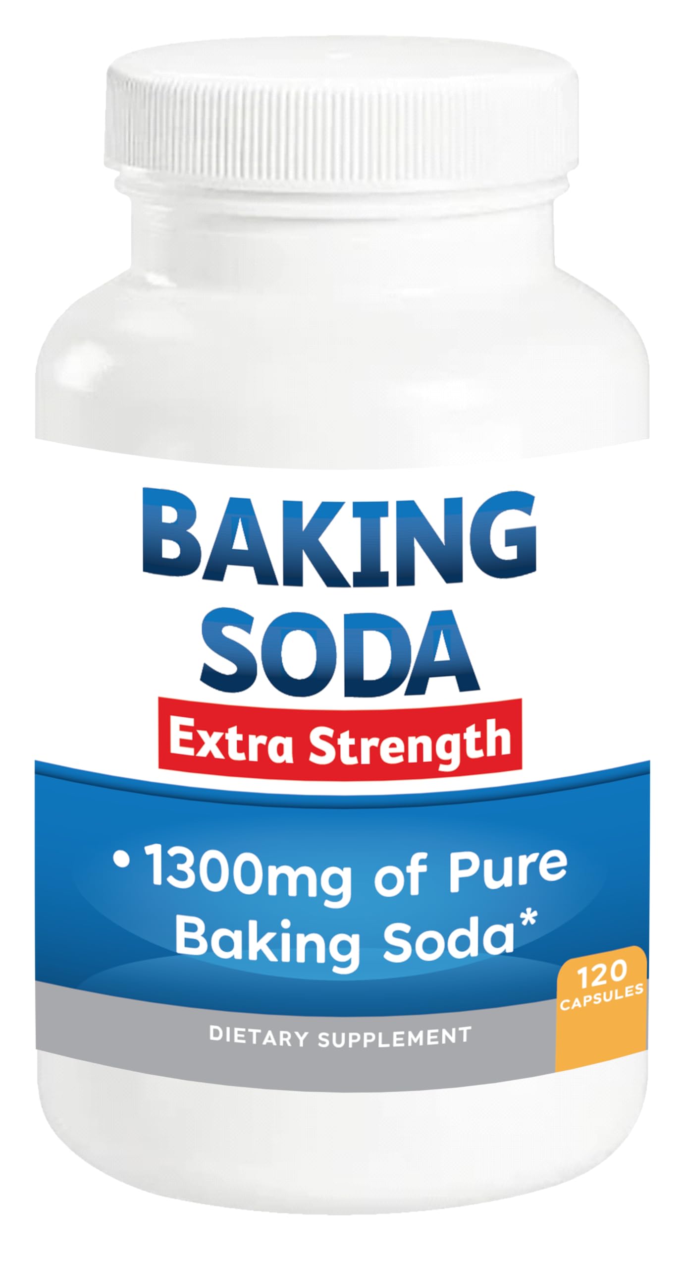 Baking soda aluminum-free 1300mg pill bottle – image 01