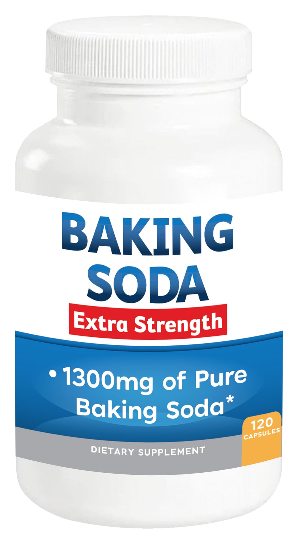 Baking soda aluminum-free 1300mg pill bottle – image 01