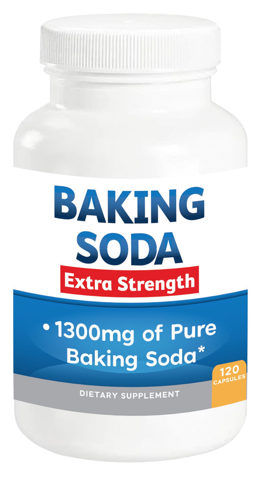 Baking soda aluminum-free 1300mg pill bottle – image 01