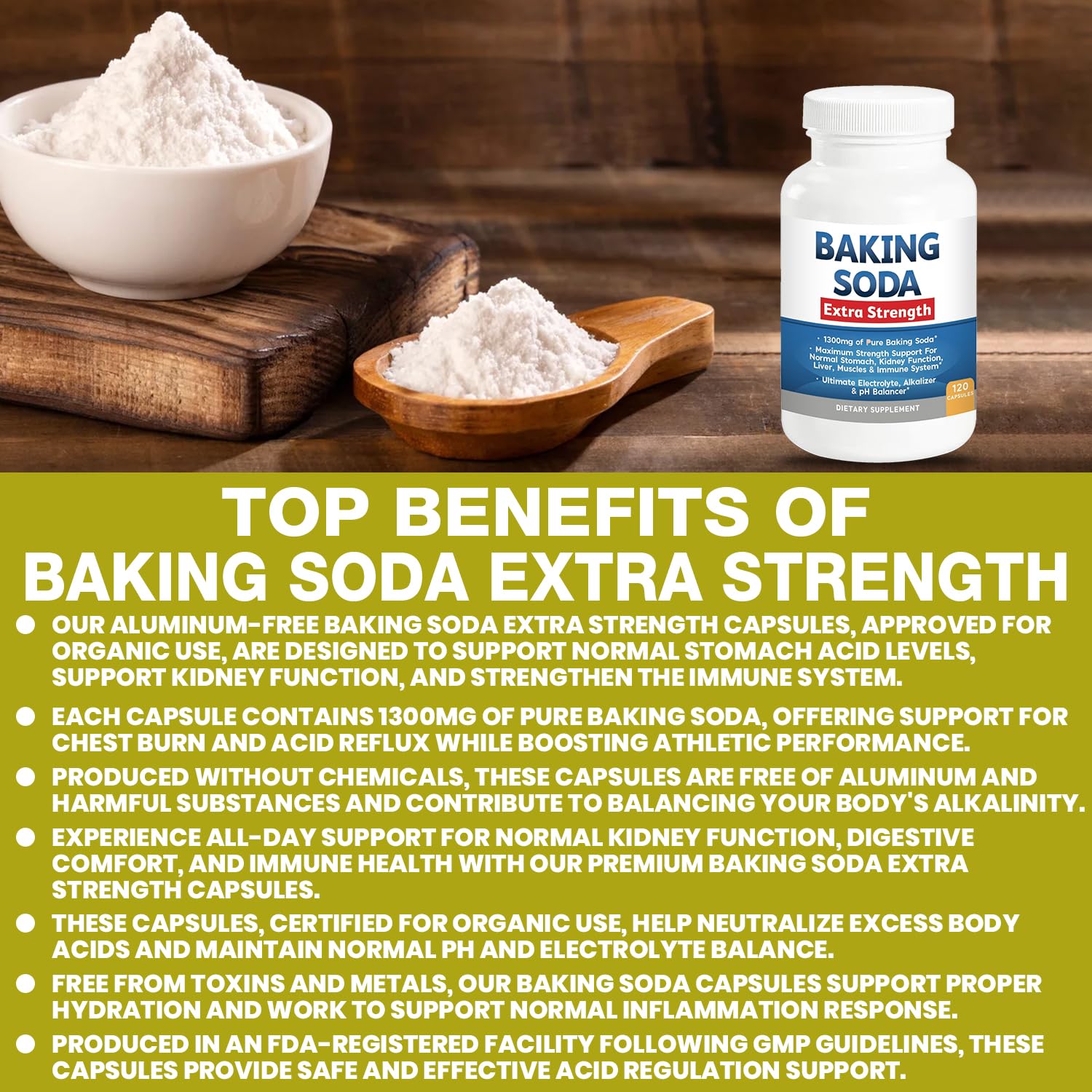 Pure baking soda aluminum-free powder in capsules – image 04