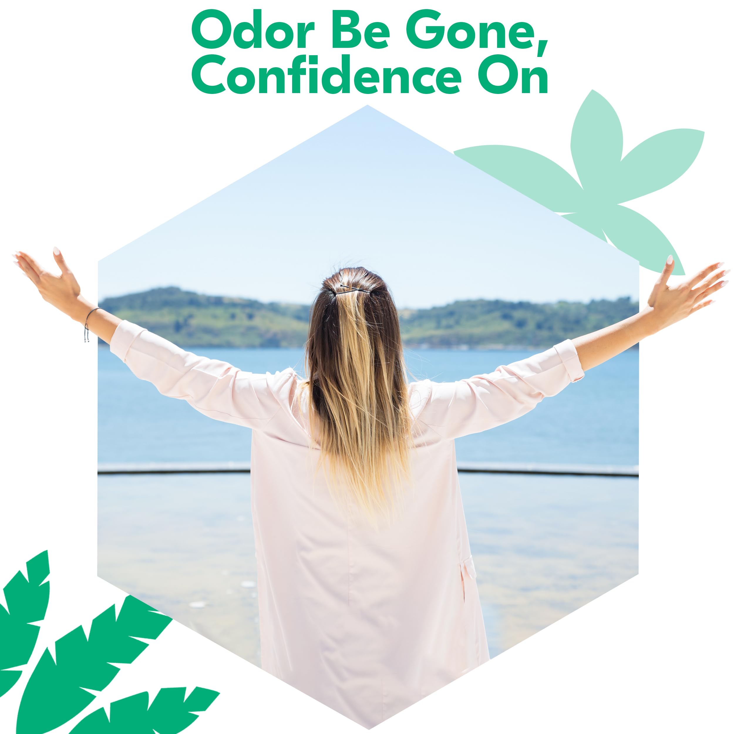 Balance Activ Odor Relief leaflet shown for quick safety and usage tips.