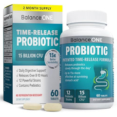 Balance ONE Probiotic bottle with label