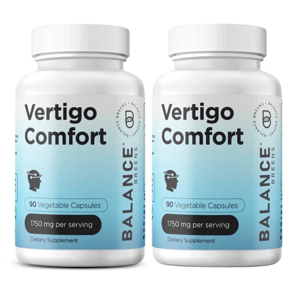 Balancebreens Vertigo Relief bottle on table demonstrates steady daily motion support