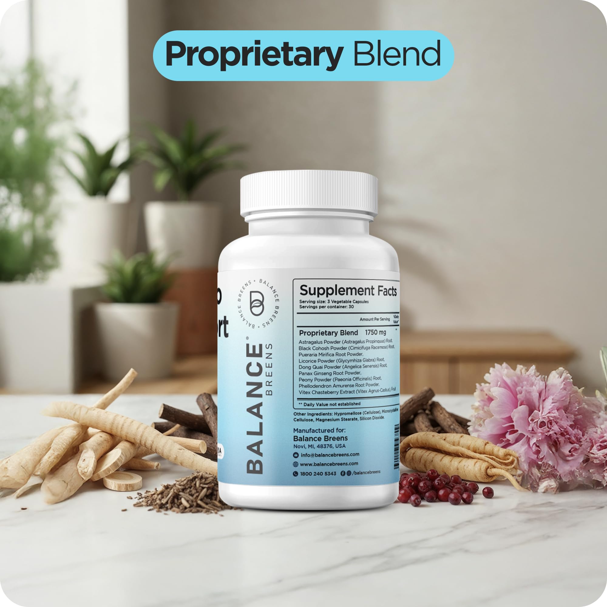 Balancebreens Vertigo Relief tablet with water suggests simple regimen for on-the-go balance