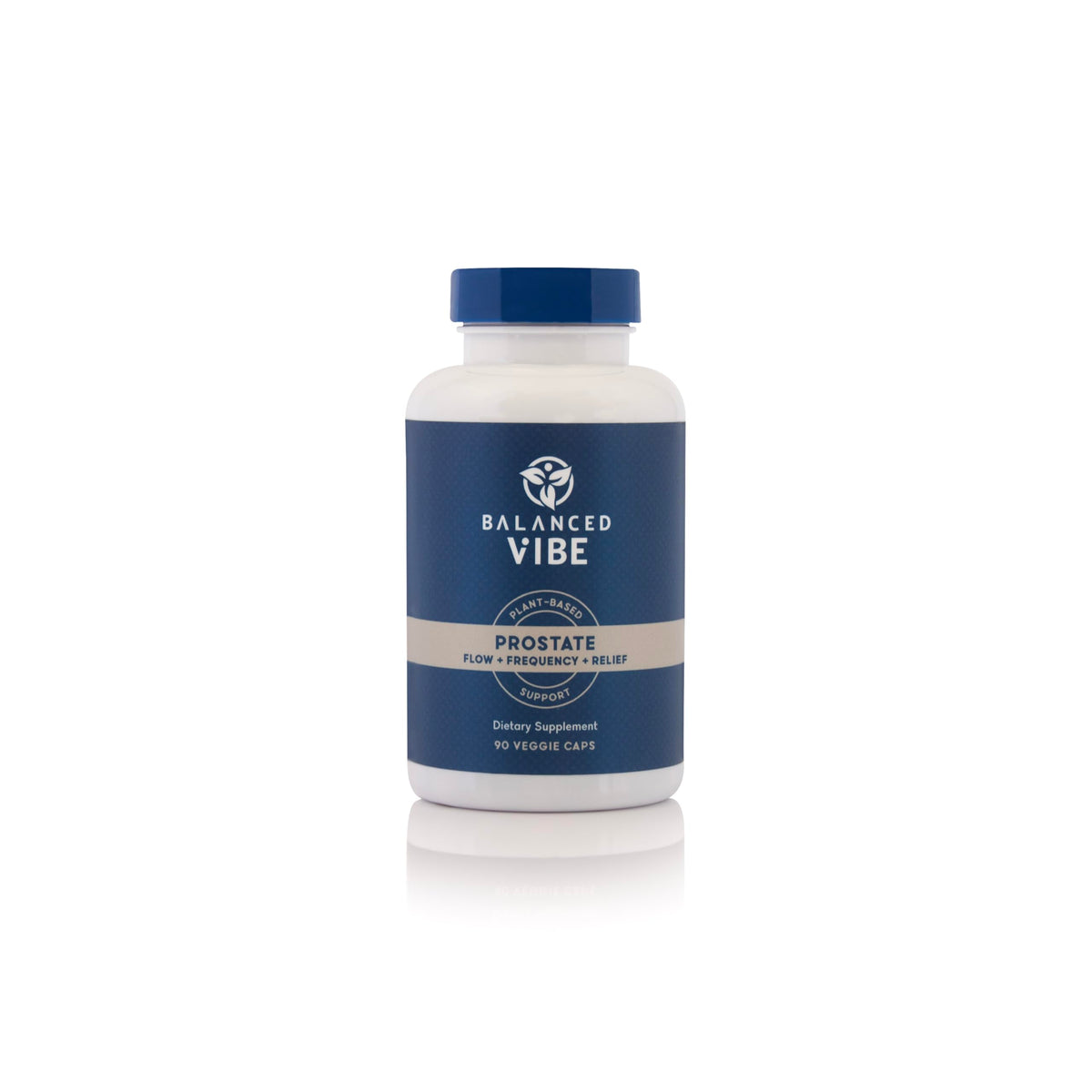Balanced Vibe Prostate Support bottle with 90 vegan capsules