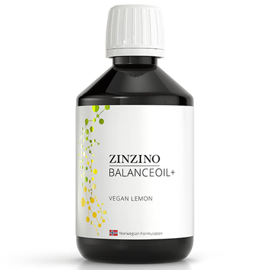 Zinzino BalanceOil+ Vegan Lemon bottle front view
