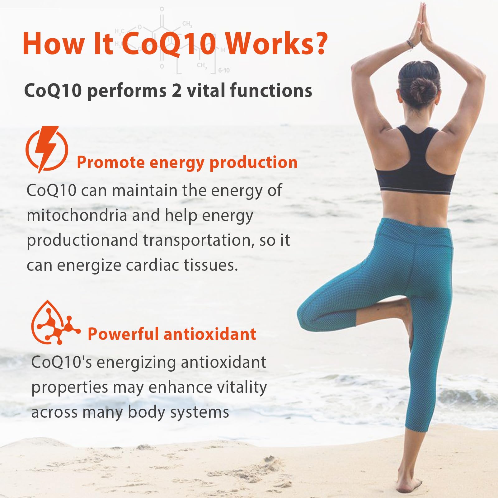 Graphic highlighting heart health and energy support