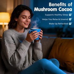 Scooping Balincer Mushroom Hot Cocoa powder